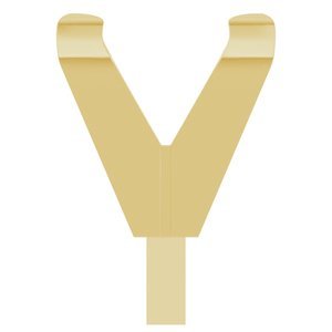14K Geelgoud 5 mm Princess V-Prong Hoge Zetkop met stift