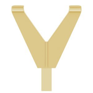 14K Geelgoud 6.5 mm Princess V-Prong Hoge Zetkop met stift