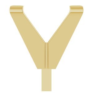 14K Geelgoud 7 mm Princess V-Prong Hoge Zetkop met stift