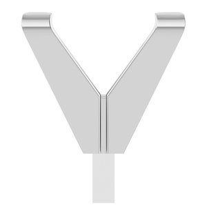 14K Witgoud 7 mm Princess V-Prong Hoge Zetkop met stift