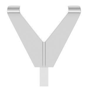 14K Witgoud 8.5 mm Princess V-Prong Hoge Zetkop met stift