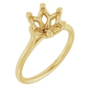 18K Geelgoud 8.2 mm Rond Verlovings Ring Montuur