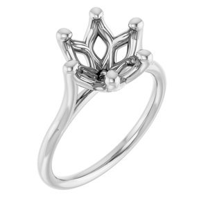 18K Witgoud 9 mm Rond Verlovings Ring Montuur
