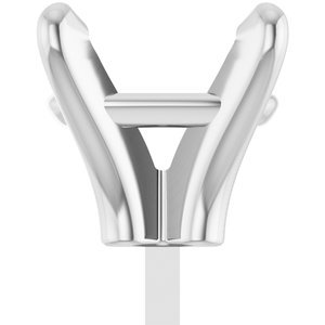 14K Witgoud 8.6x6.6 mm Elongated Cushion 4-Prong Zetkop met stift