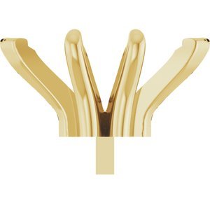14K Geelgoud 11x5.25 mm Marquise 6-Prong V-End Pre-Notched Claw Zetkop met stift