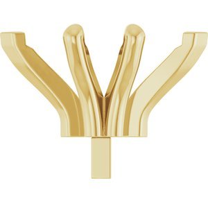 14K Geelgoud 12x6 mm Marquise 6-Prong V-End Pre-Notched Claw Zetkop met stift