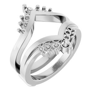14K Witgoud 2.5 mm Rond Ring Guard Montuur
