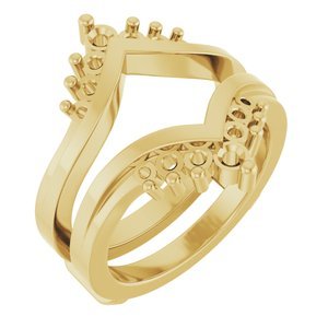 14K Geelgoud 2.5 mm Rond Ring Guard Montuur