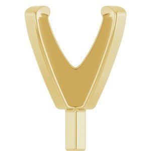 18K Geelgoud 4.4 mm Rond 4-Prong Lage Zetkop met stift