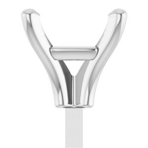 14K Witgoud 6.25x6.25 mm Asscher 4-Prong Zetkop met stift