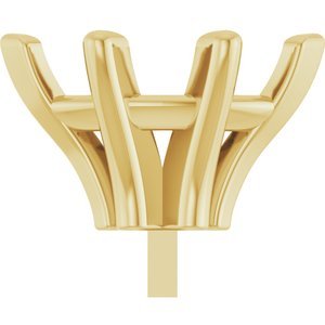 14K Geelgoud 10x5 mm Marquise 6-Prong V-End Zetkop met stift