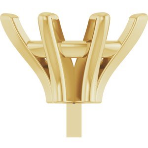 14K Geelgoud 9x5 mm Marquise 6-Prong V-End Zetkop met stift