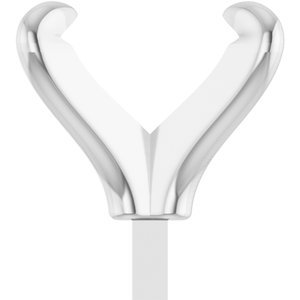 18K Witgoud 8x6 mm Elongated Cushion 4-Prong Pre-Notched Claw Zetkop met stift