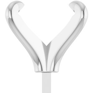 14K Witgoud 10x8 mm Elongated Cushion 4-Prong Pre-Notched Claw Zetkop met stift