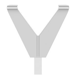 18K Witgoud 8 mm Princess V-Prong Hoge Zetkop met stift