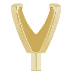 14K Geelgoud 5.2 mm Rond 4-Prong Lage Zetkop met stift