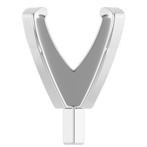 14K Witgoud 5.2 mm Rond 4-Prong Lage Zetkop met stift