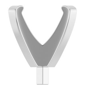 18K Witgoud 7.5 mm Rond 4-Prong Lage Zetkop met stift