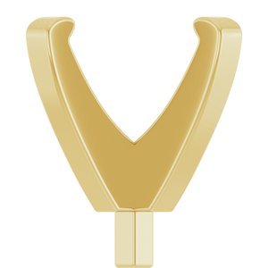 18K Geelgoud 7.5 mm Rond 4-Prong Lage Zetkop met stift