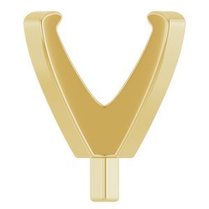 14K Geelgoud 7 mm Rond 4-Prong Lage Zetkop met stift