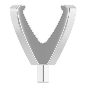 18K Witgoud 7 mm Rond 4-Prong Lage Zetkop met stift