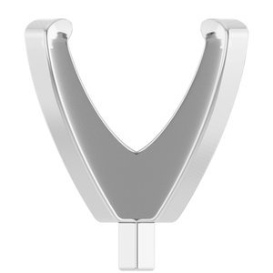 18K Witgoud 8.2 mm Rond 4-Prong Lage Zetkop met stift