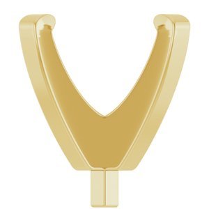 18K Geelgoud 8.2 mm Rond 4-Prong Lage Zetkop met stift