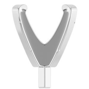 18K Witgoud 5.8 mm Rond 4-Prong Lage Zetkop met stift