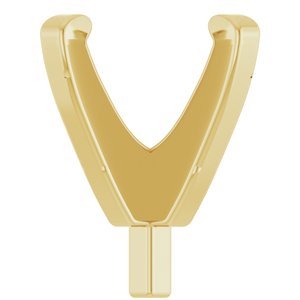 14K Geelgoud 5.8 mm Rond 4-Prong Lage Zetkop met stift
