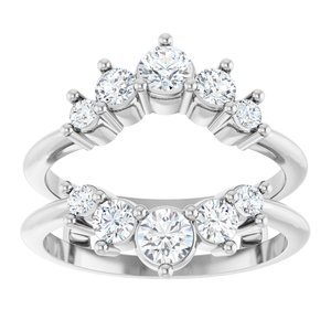 14K Witgoud 3/4 CTW Natuurlijke Diamant Ring Guard - Afbeelding 3