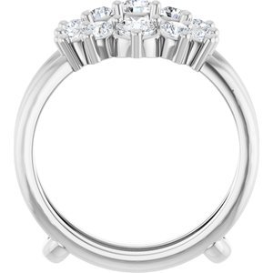 14K Witgoud 3/4 CTW Natuurlijke Diamant Ring Guard - Afbeelding 2