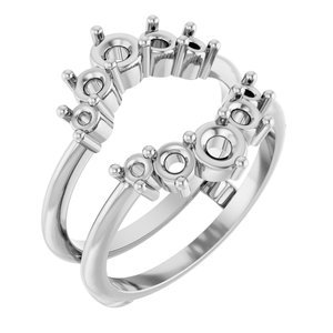 14K Witgoud Ring Guard Montuur