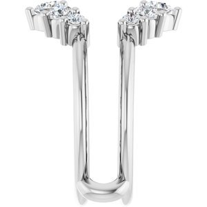 14K Witgoud 3/4 CTW Natuurlijke Diamant Ring Guard - Afbeelding 4