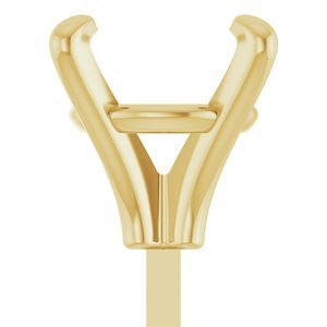 14K Geelgoud 8.2 mm Rond 4-Prong Zetkop met stift