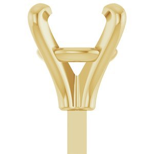 14K Geelgoud 5.8 mm Rond 4-Prong Zetkop met stift