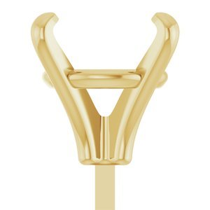 14K Geelgoud 9.5 mm Rond 4-Prong Zetkop met stift