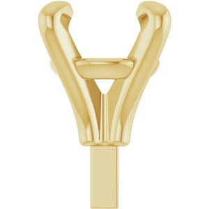 14K Geelgoud 5.2 mm Rond 4-Prong Zetkop met stift