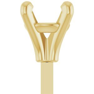 14K Geelgoud 4.4 mm Rond 4-Prong Zetkop met stift