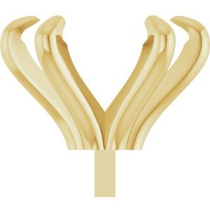 14K Geelgoud 9x7 mm Ovaal 6-Prong Pre-Notched Claw Zetkop met stift