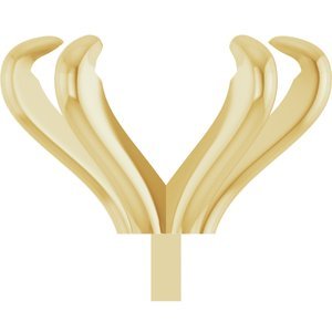 14K Geelgoud 10x8 mm Ovaal 6-Prong Pre-Notched Claw Zetkop met stift