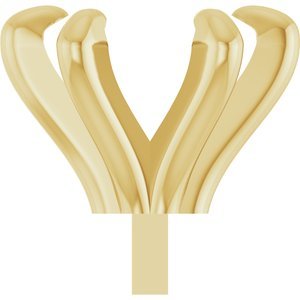 14K Geelgoud 6x4 mm Ovaal 6-Prong Pre-Notched Claw Zetkop met stift