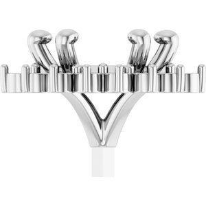 14K Witgoud 8x4 mm Marquise 6-Prong Halo-stijl Zetkop met stift