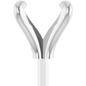14K Witgoud 5.5x5.5 mm Asscher 4-Prong Pre-Notched Claw Zetkop met stift