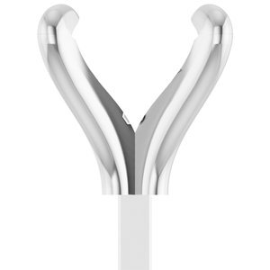 18K Witgoud 6x6 mm Asscher 4-Prong Pre-Notched Claw Zetkop met stift