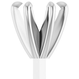 14K Witgoud 5.2 mm Rond 6-Prong Pre-Notched Claw Zetkop met stift