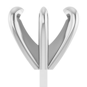14K Witgoud 8.8 mm Rond 6-Prong Pre-Notched Claw Zetkop met stift - Afbeelding 3