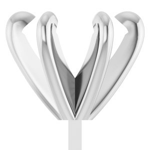 14K Witgoud 8.8 mm Rond 6-Prong Pre-Notched Claw Zetkop met stift