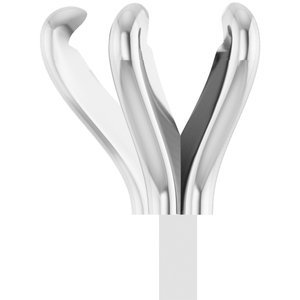 14K Witgoud 5.5 mm Hart 5-Prong Pre-Notched Claw Zetkop met stift