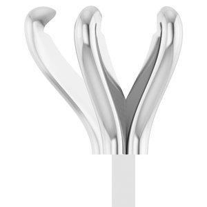 14K Witgoud 6.5 mm Hart 5-Prong Pre-Notched Claw Zetkop met stift