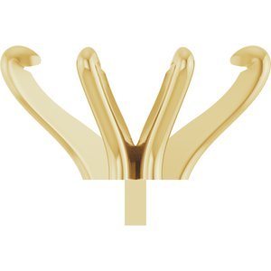 14K Geelgoud 12x6 mm Marquise 6-Prong Pre-Notched Claw Zetkop met stift